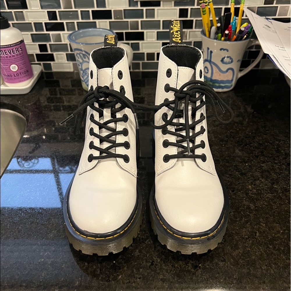 White Doc Marten’s Lace Up Boots